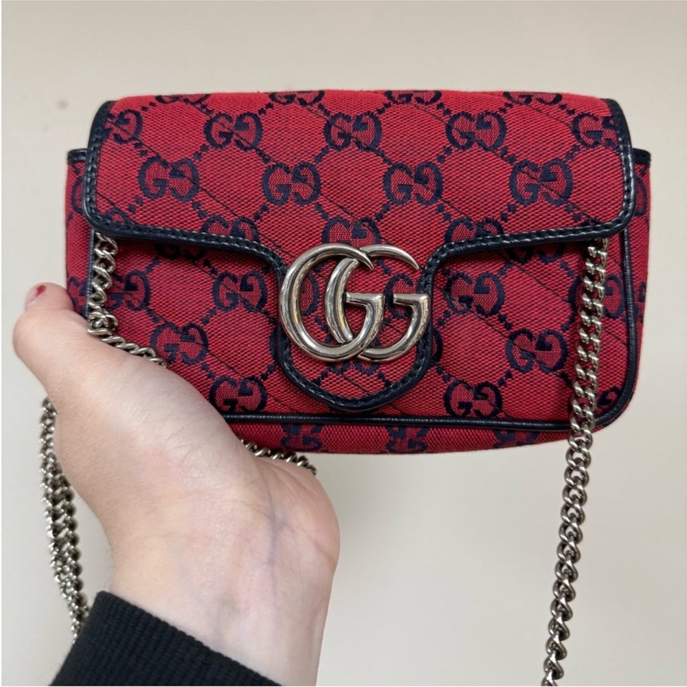 Gucci Red and Black GG Crossbody Bag limited edition